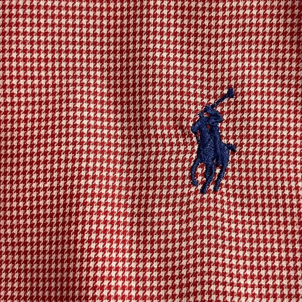 Ralph Lauren Blake 100% Cotton Red and White Plaid Casual Button Down Shirt - Picture 6 of 7